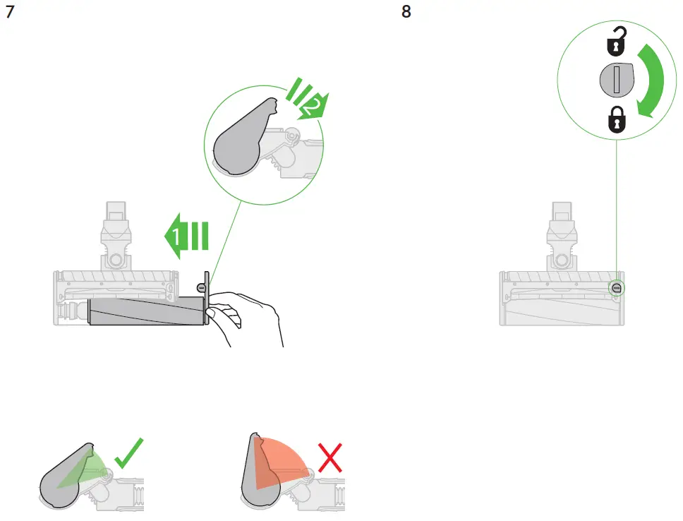 Soft roller cleaner head maintenance - washing the brush bars 2