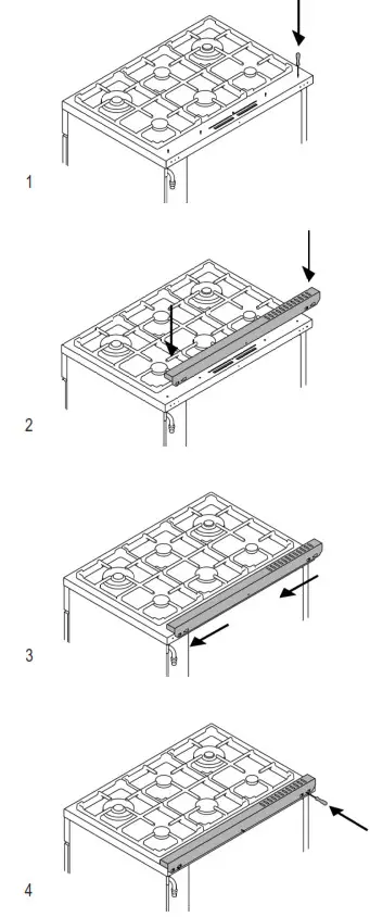 BERTAZZONI Freestanding Dual Fuel Ranges -- INSTALLING THE WORKTOP-