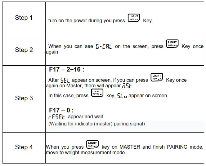 TMT TXDi- Series Vehicle Weighing Scale-Paring Mode