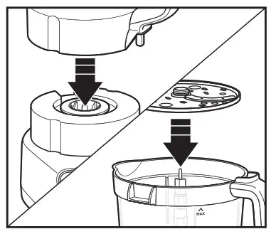Hamilton Beach 70585 14 Cup Stack and Snap Duo Food Processor - How to Use Reversible Slicing 1