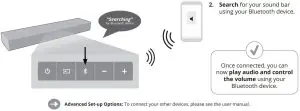 FIG 3 Connect to your sound bar with Bluetooth®.
