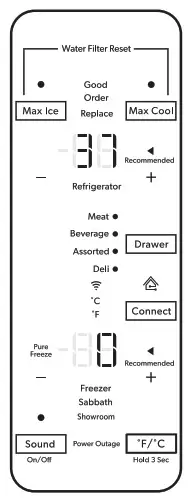 JENNAIR French Door Refrigerator Using the Controls 1