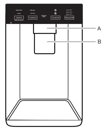 JENNAIR French Door RefrigeratorExternal Dispenser Controls 2