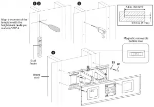 Installing on a wood stud wall