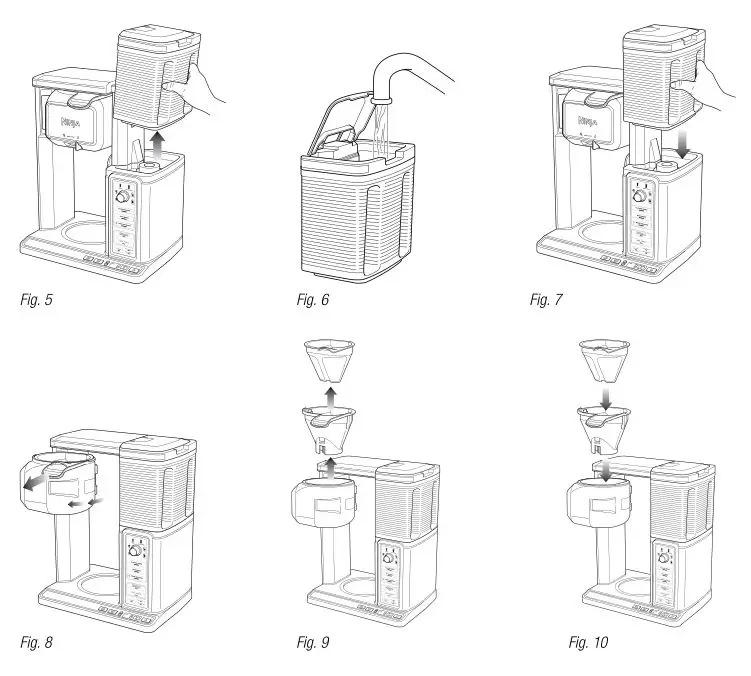 Ninja CF091 Coffee Bar - Fig 5-10