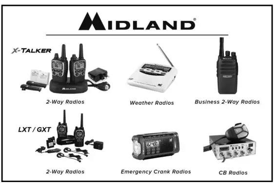 MIDLAND X-TALKER Two-Way Radios- List
