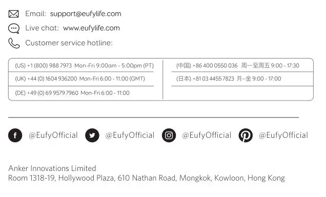 eufy T2108 RoboVac 11S - Customer Service