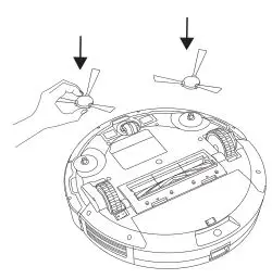 eufy T2108 RoboVac 11S - Install the side brushes before use