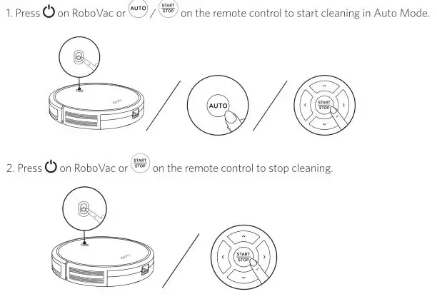 eufy T2108 RoboVac 11S - Start - Stop Cleaning