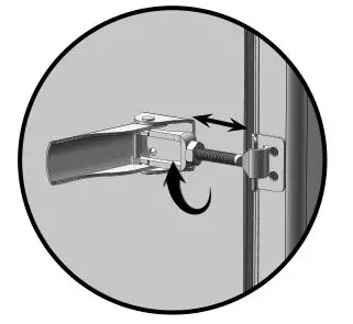 Masterbuilt 30 inch Digital Electric Smoker - To adjust door latch, loosen hex nut on door latch