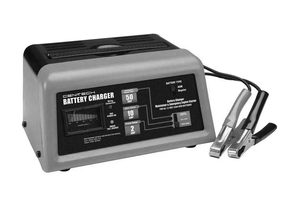 HARBOR FREIGHT 60581 CEN-TECH 10/2/50 Amp 12 Volt Battery Charger/Starter Owner's Manual - Manualsee