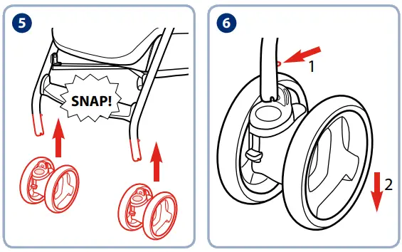 GRACO IM-000150F Travelite Lightweight Umbrella Stroller - Front Wheels