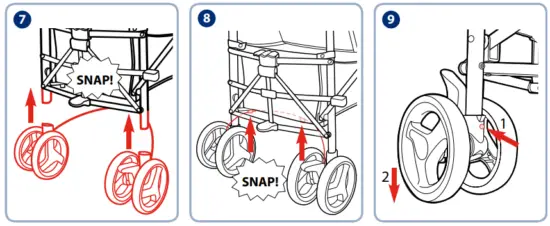 GRACO IM-000150F Travelite Lightweight Umbrella Stroller - Rear Wheels