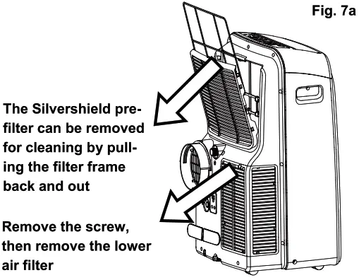 Whynter 14,000 BTU Portable Air Conditioner - Care and maintenance fig 7a
