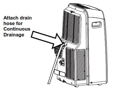 Whynter 14,000 BTU Portable Air Conditioner - WATER DRAINAGE 1