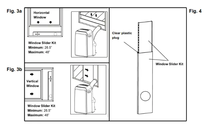Whynter 14,000 BTU Portable Air Conditioner - WINDOW KIT INSTALLATION