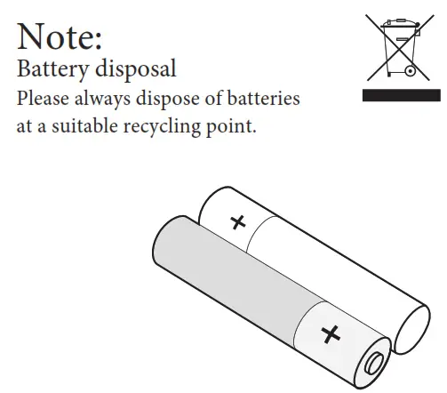duraflame Juniper Infrared Electric Fireplace - Battery disposal