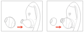 Clip the eartip onto the earphone