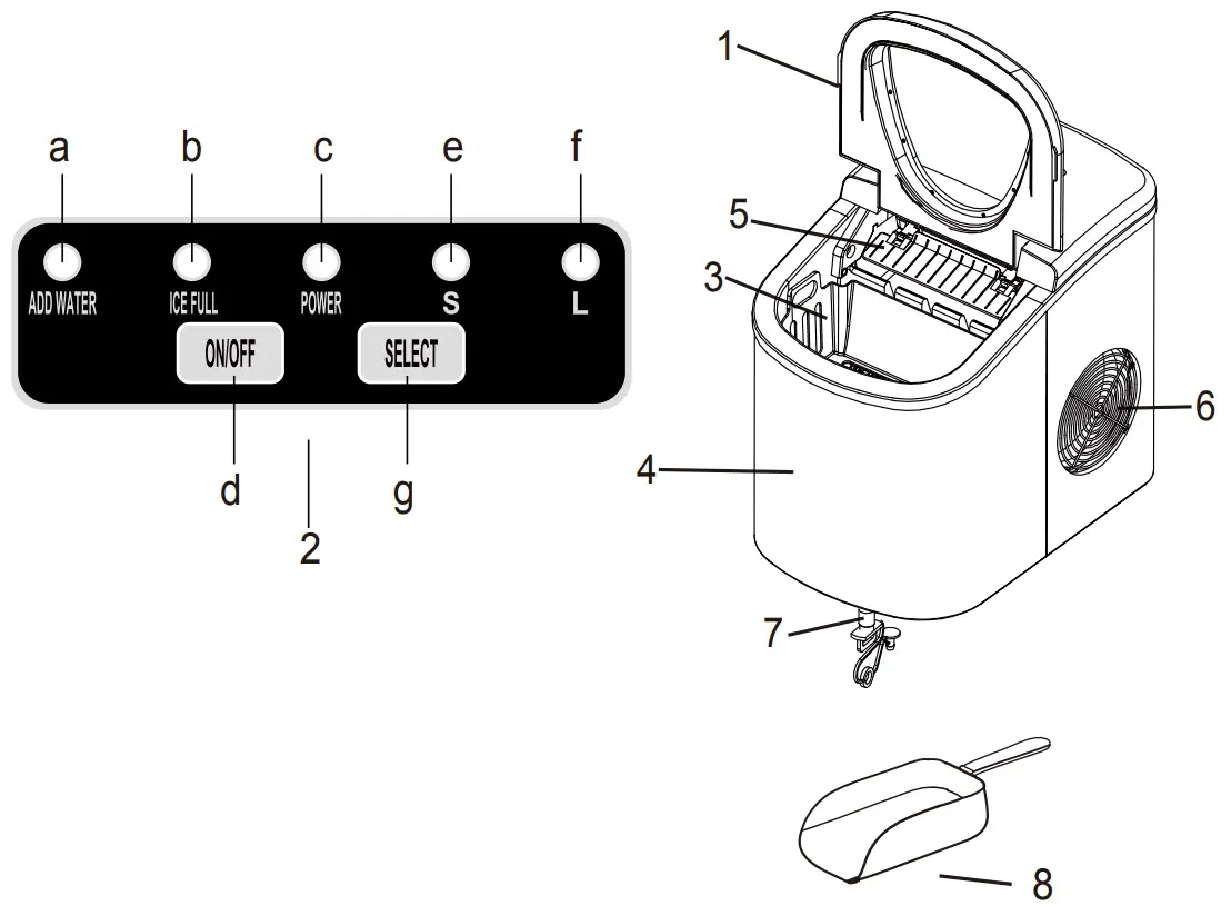 FRIGIDAIRE EFIC117 26 LBS Ice Maker - parts