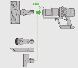 dyson 226364-01 Cyclone V10 Vacuum Cleaner- indicator LEDS