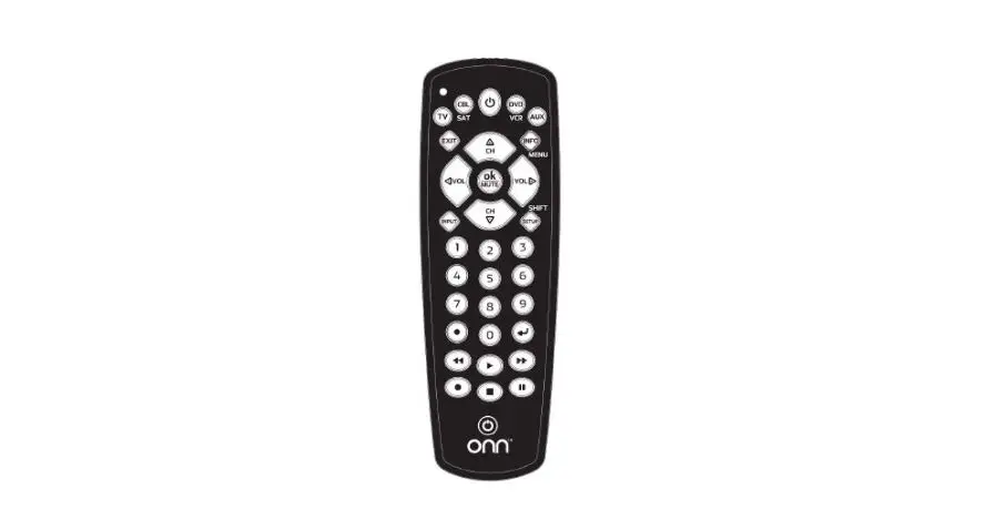 Onn Universal Remote Manual and Codes [ONB13AV004]