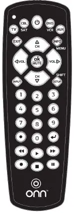 Onn Universal Remote Manual and Codes [ONB13AV004] - Manualsee