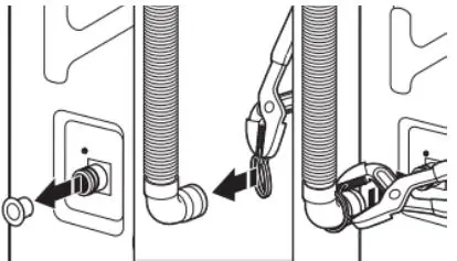Whirlpool Top Load Washer - Attach drain hose to drain port