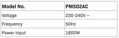VONROC Paint Cement Mixer - TECHNICAL SPECIFICATIONS 1