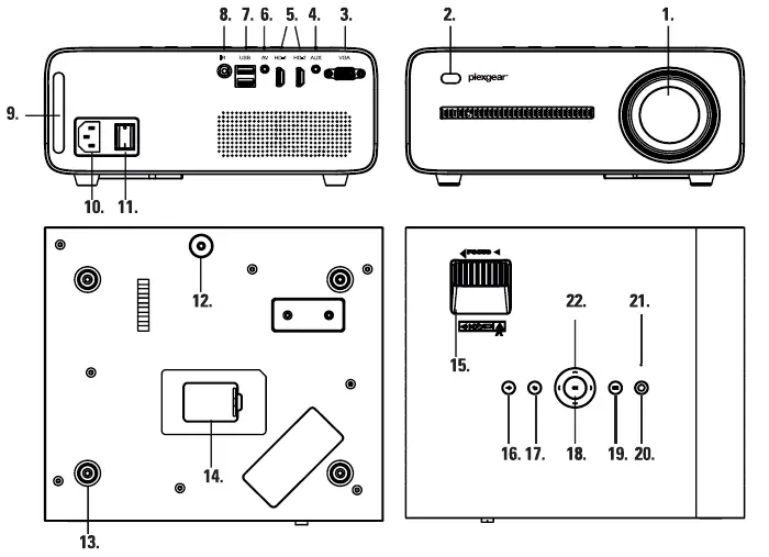 Plexgear-24017-Full-HD-LCD-Projector-fig-1