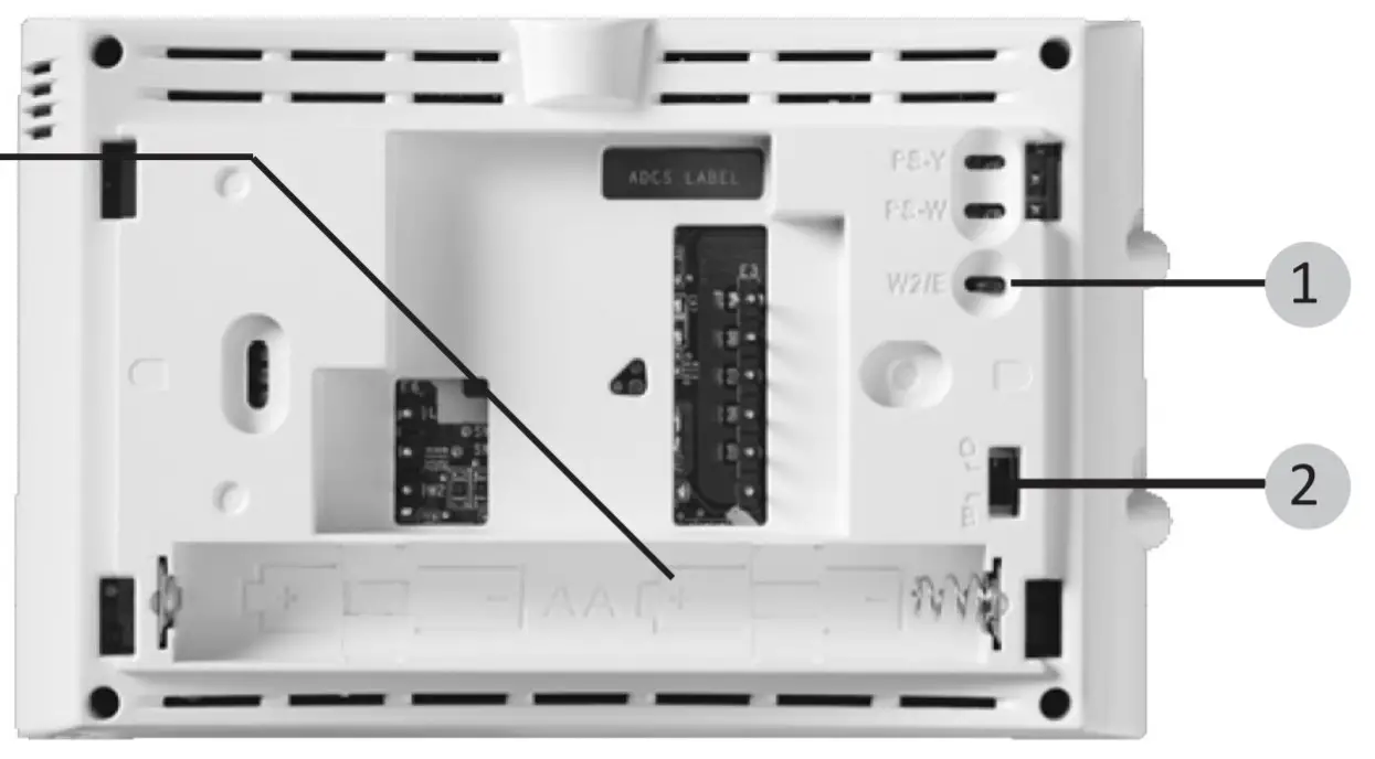 EMERSON 1F83H-21PR Heat Pump - battary location