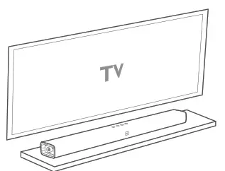 Place the soundbar on the table