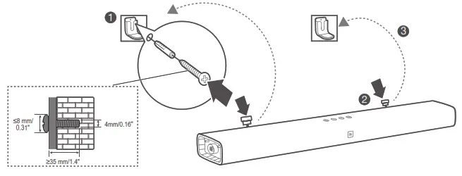 Wall mount the Soundbar