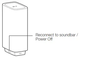 Reconnect to soundbar / Power Off