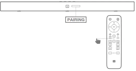 remote control to start Bluetooth pairing