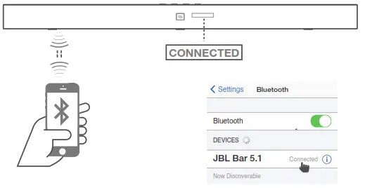 Choose “JBL Bar 5.1” to connect