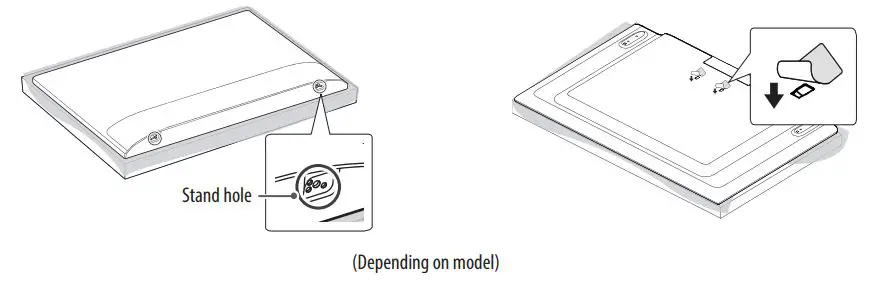 LG LED TV Owner’s Manual - When installing the wall mounting bracket, it is recommended to cover the stand hole using tape