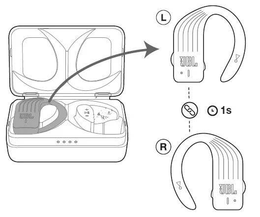 Take out the slave earbud