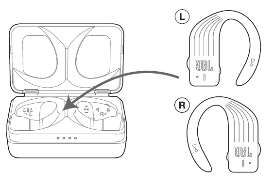 power off the earbudes