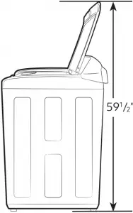 Samsung 4.4 cu. ft. Capacity Top Load Washer Dimensions 3