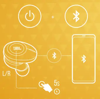 JBL ENUT 521WTS - Power on & connect to device