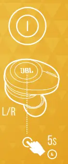JBL ENUT 521WTS - Headphone power off